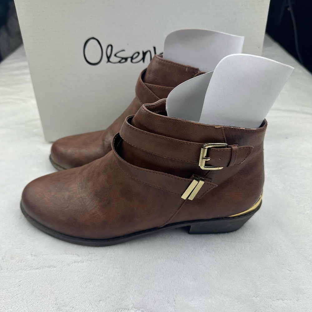 Brown Women's leather Ankle Boots